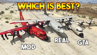 GTA 5 VS REAL LIFE VS MODDER  WHICH IS BEST TITAN PLANE [upl. by Toddy996]