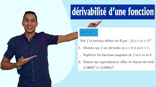 dérivabilité 1bac exercices  approximation affine dune fonction dérivable exercices corrigés [upl. by Fugazy930]