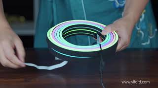 Sideview Smart RGB Neon Flex LED Lights Strip Controll and Installation [upl. by Akirre]