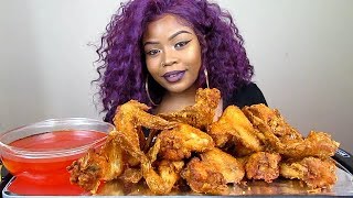 FRIED CHICKEN MUKBANG WITH SWEET SAUCE [upl. by Ydassac]