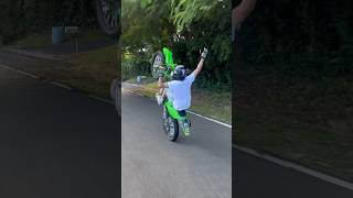 wheelie kx450 bikelife kawasaki pr stunt fypシ゚viral calibrando [upl. by Aneehs]