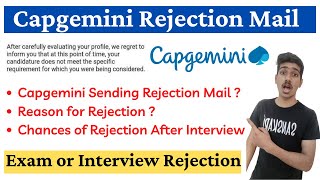 Capgemini Interview Rejection Mail 2022 Batch  Capgemini Result Not Recieved  Capgemini Interview [upl. by Desdee893]