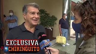 🚨🚨 EXCLUSIVA EL CHIRINGUITO con LAPORTA  quotEl FUTURO de KOEMAN NO depende del PARTIDO de HOYquot 🚨🚨 [upl. by Annahsat]