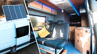 Mercedes Sprinter Camper Conversion With Tilting Solar  Self Build Van Tour [upl. by Tiffanle]