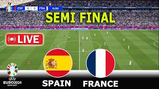 🔴LIVE  SPAIN vs FRANCE  Semifinal UEFA EURO 2024  MATCH LIVE TODAY  REALISTIC PES GAMEPLAY [upl. by Thorncombe]