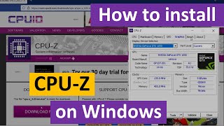 How to install CPUZ on Windows [upl. by Anahcar]