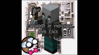 escóndete de vindicador nivel fácil hacha de hierro shorts viral escondite minecraft vindicator [upl. by Clower546]