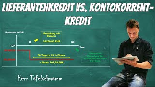 Lieferantenkredit VS Kontokorrentkredit  Konto überziehen und dafür Skonto nutzen Einfach erklärt [upl. by Nika]