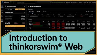 Introduction to thinkorswim® Web [upl. by Elleoj]