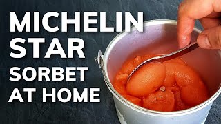 How to make STRAWBERRY SORBET at home  Fine Dining Recipe [upl. by Anitsrhc]