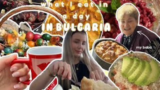 What I Eat In A Day In BULGARIA easter weekend [upl. by Hgeilyak]