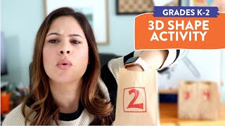 3D Shape Activity Mystery Bags  shape activities for kindergarten and first grade [upl. by Nowtna]