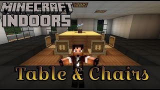 How to Build a Table and Chairs  Minecraft Indoors Kitchen Table amp Chairs Tutorial [upl. by Ahsam]