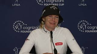 Madelene Sagstrom Saturday Flash Interview 2024 Cognizant Founders Cup ©️ PGA Tour [upl. by Akcemat]