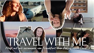 LANGSTRECKENFLUG Einblicke in meine Reise nach Seoul  Tipps für euer Handgepäck  VLOG [upl. by Annabella]