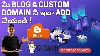 How To Add Custom Domain To Blogger Telugu  Prawin Tech [upl. by Keyte]