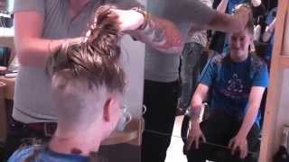 Ilfords singer David Nagaj shaves head for BCRT [upl. by Milstone]