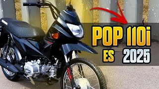 Pop 110i ES 2025 Preta  Avaliação Completa Partida Elétrica câmbio semi automático e mais [upl. by Enia]