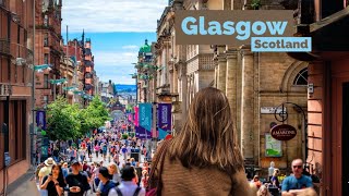 Glasgow Scotland 🏴󠁧󠁢󠁳󠁣󠁴󠁿  January 2023 Walking Tour 4K HDR 60fps [upl. by Ellevel]