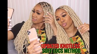 Blonde Soft Locs Tutorial  How to Knotless Method with color 613  DIY  Nino Marie [upl. by Aivata256]