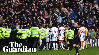 Crowd trouble halts West Brom v Wolves FA Cup derby [upl. by Sajet]