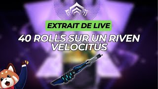 40 rolls sur un Riven Velocitus pour Profit Taker speed run warframe [upl. by Htebsil]