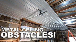 Metal Ceiling Install ― Row Three Has Three Obstacles [upl. by Alakim]