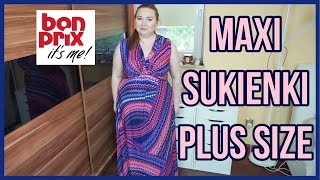 WAKACYJNE SUKIENKI PLUS SIZE  BONPRIX  mierzymy [upl. by Lezley936]