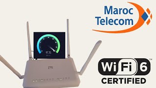 تجربة ألياف بصرية إتصلات المغرب maroc telecom fibre أخيرا optique Zte F6600P Wifi 6 🥳🔥 [upl. by Scharaga]