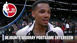 Dejounte Murray will let ‘the internet decide’ significance of Hawks’ W vs Celtics  NBA on ESPN [upl. by Freed]