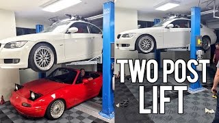 Dream Garage 2 Post Lift Install [upl. by Sophey215]