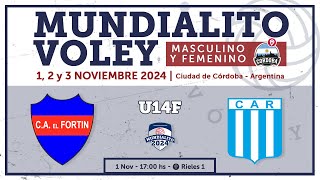 U14F  El Fortín Tapiales Argentina vs Racing Córdoba Argentina [upl. by Lipman343]