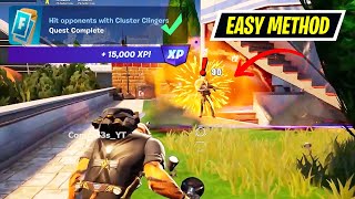 How to EASILY Hit opponents with Cluster Clingers Fortnite [upl. by Ahsenrad]