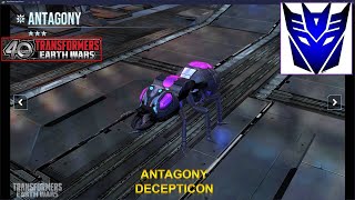 \ Transformers Earth Wars  Unlock Decepticon ANTAGONY 3 STAR and Gameplay [upl. by Stilla]