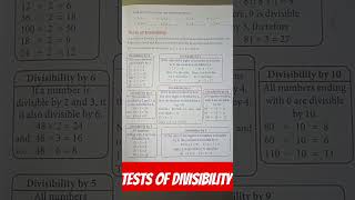 TEST OF DIVISIBILITY RULE MATH FOR ALL CLASSES SUBSCRIBE LIKE SHARE EDUCATION [upl. by Minna271]