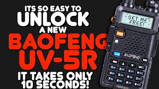 How To Unlock A New Baofeng UV5R  Easy UV5R Jailbreak To Transmit On More Frequencies [upl. by Larimor]