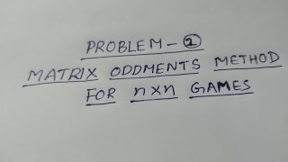 Problem 2 Matrix Oddments method  BSc Statistics [upl. by Renny]