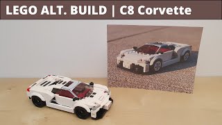 Alternative Build C8 Corvette  LEGO set Lamborghini Countach 76908 LoveBricks [upl. by Imotas289]