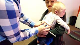 Chiropractor Adjusts BABY amp fixes colic with 1 ADJUSTMENT [upl. by Ranit]