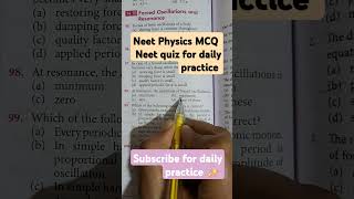 Neet Physics MCQ Neet quiz for daily practice neet pw viralvideo trending physics video [upl. by Monda783]