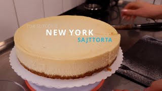 NEW YORK SAJTTORTA CHEESCAKE  Timi Sütödéje [upl. by Aicirtel]