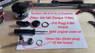 BMW R1200RT LC Oil amp Filter Change 5 min video 2017 [upl. by Stout]