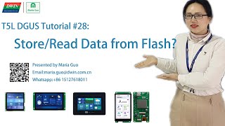 DWIN T5L DGUS Tutorial 28 ReadWrite data fromto Nor Flash [upl. by Neicul]