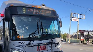 🎃Halloween Special🎃 49 VAN NESSMISSION to City College Bus 7222 Part 2 [upl. by Narmis772]