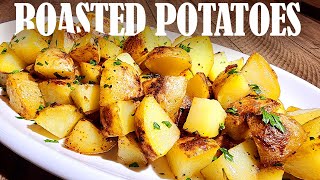 5STAR Garlic Roasted Potatoes Recipe The Best Crispy Roast Potatoes [upl. by Tilagram]