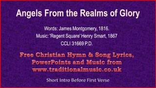 Angels From The Realms Of Glory  Christmas Carols Lyrics amp Music [upl. by Isleen]