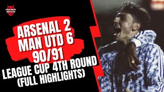 Arsenal 2 v Man Utd 6 199091 League Cup 4th Round [upl. by Engel]