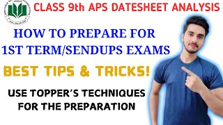 Class 9th APS Army Public School 1st TermSendups Date Sheet Analysis  SOCH BADLO BY MAK [upl. by Naman385]