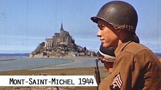 MontSaintMichel 1944  with comments by Jack Lieb in color and HD [upl. by Siegler]