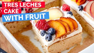 Tres Leches Cake with Fruit [upl. by Brigitte]